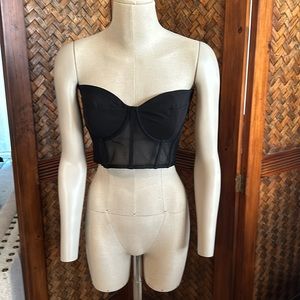 Express size medium black brand new with tags crop top